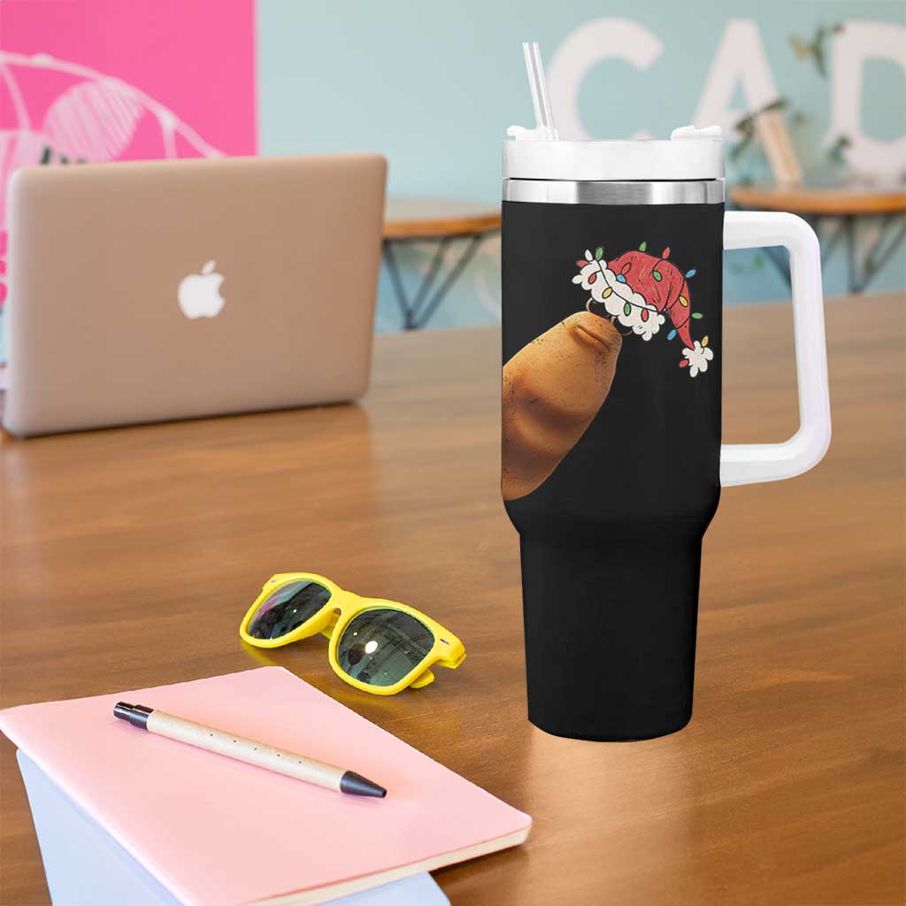 Marcus The Worm Christmas Tumbler With Handle Funny Internet Brainrot Meme - Wonder Print Shop