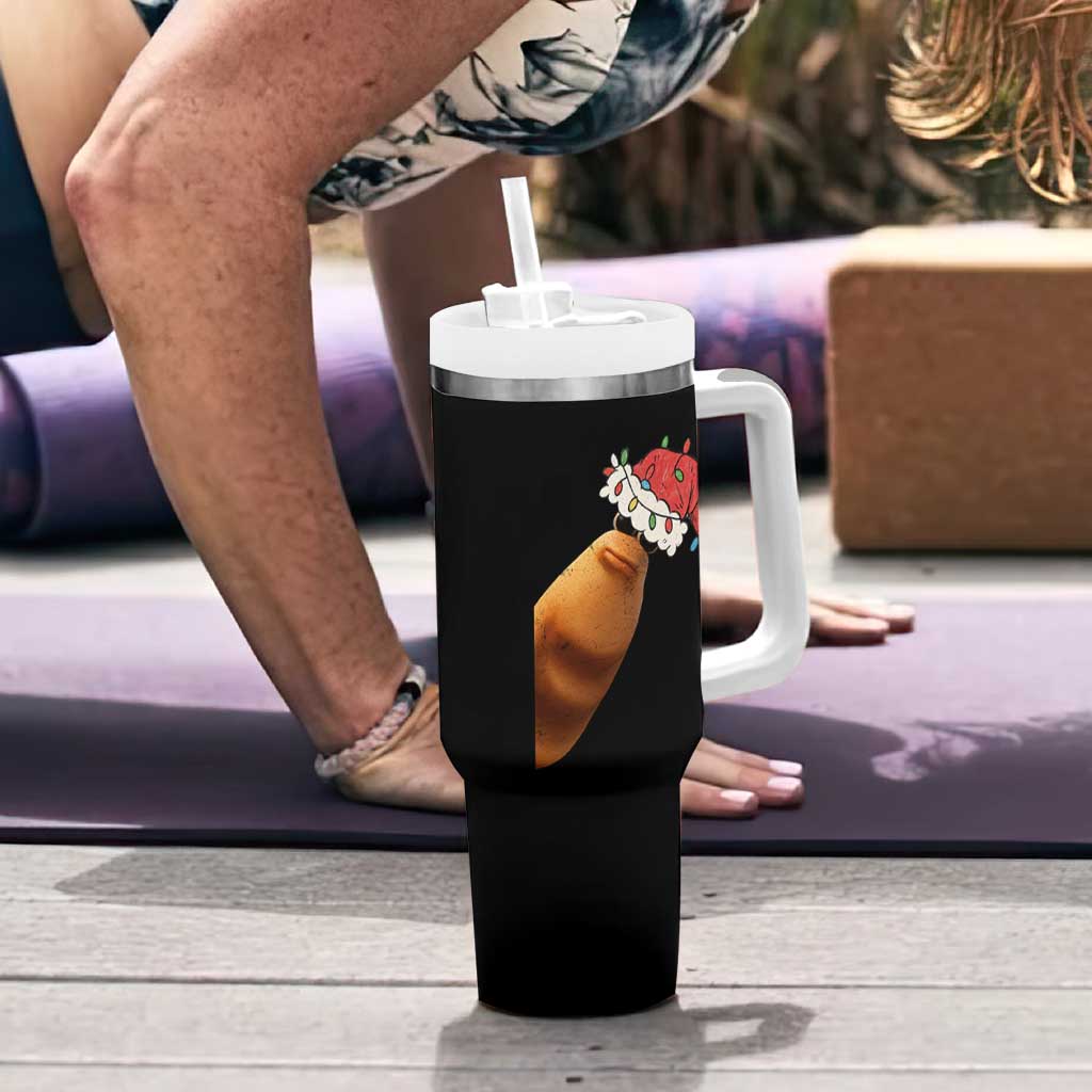 Marcus The Worm Christmas Tumbler With Handle Funny Internet Brainrot Meme - Wonder Print Shop