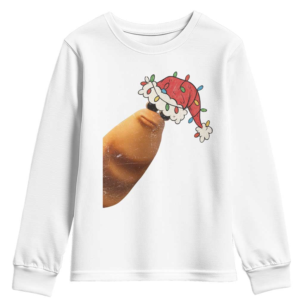 Marcus The Worm Christmas Youth Sweatshirt Funny Internet Brainrot Meme - Wonder Print Shop