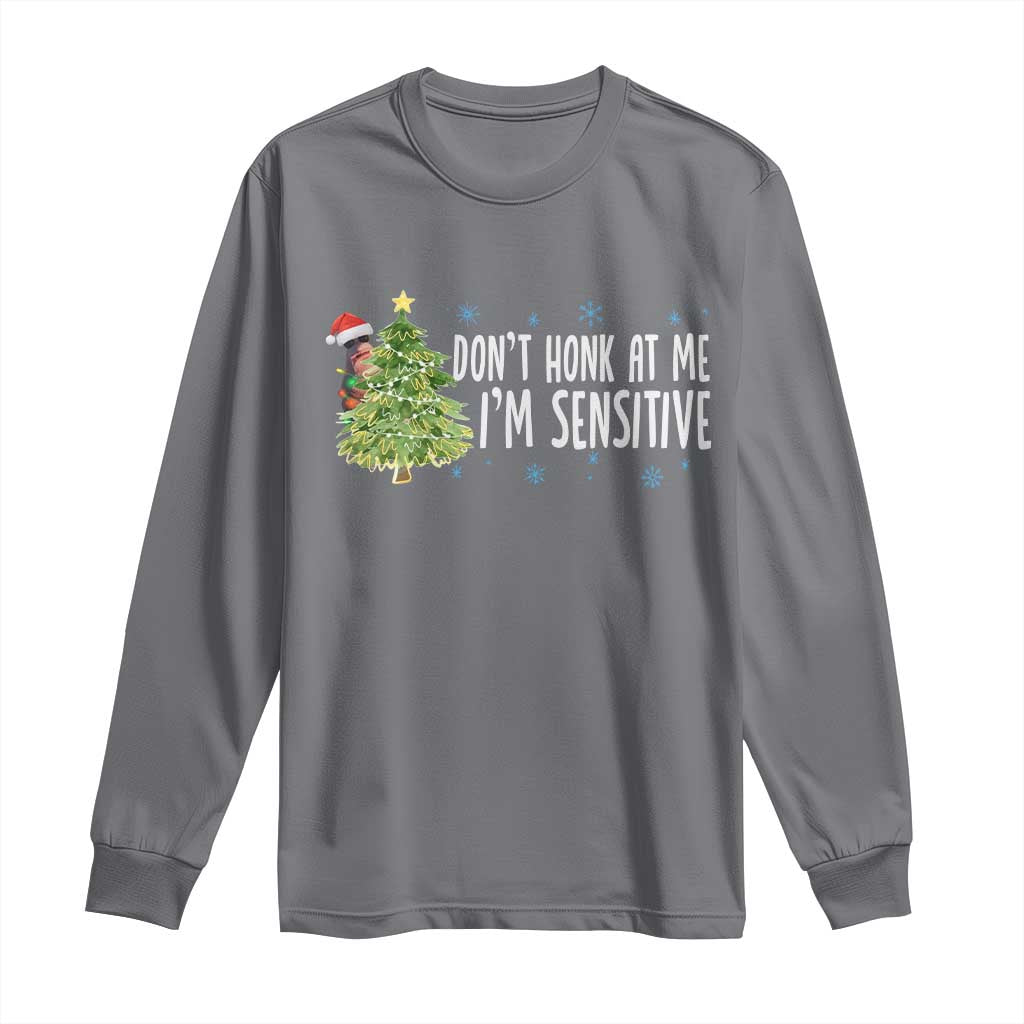 Christmas Marcus The Worm Long Sleeve Shirt Dont Honk At Me Im Sensitive Funny Brainrot Meme - Wonder Print Shop