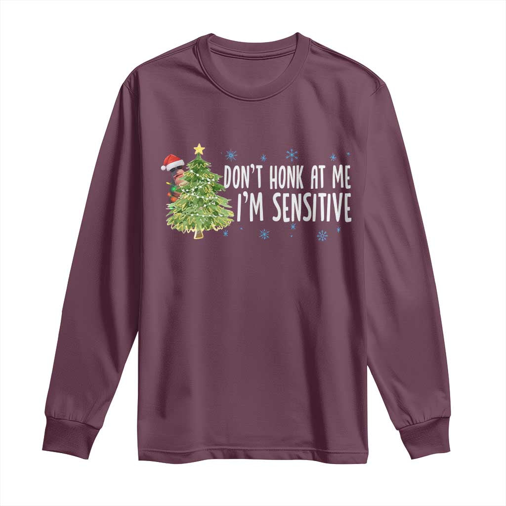 Christmas Marcus The Worm Long Sleeve Shirt Dont Honk At Me Im Sensitive Funny Brainrot Meme - Wonder Print Shop