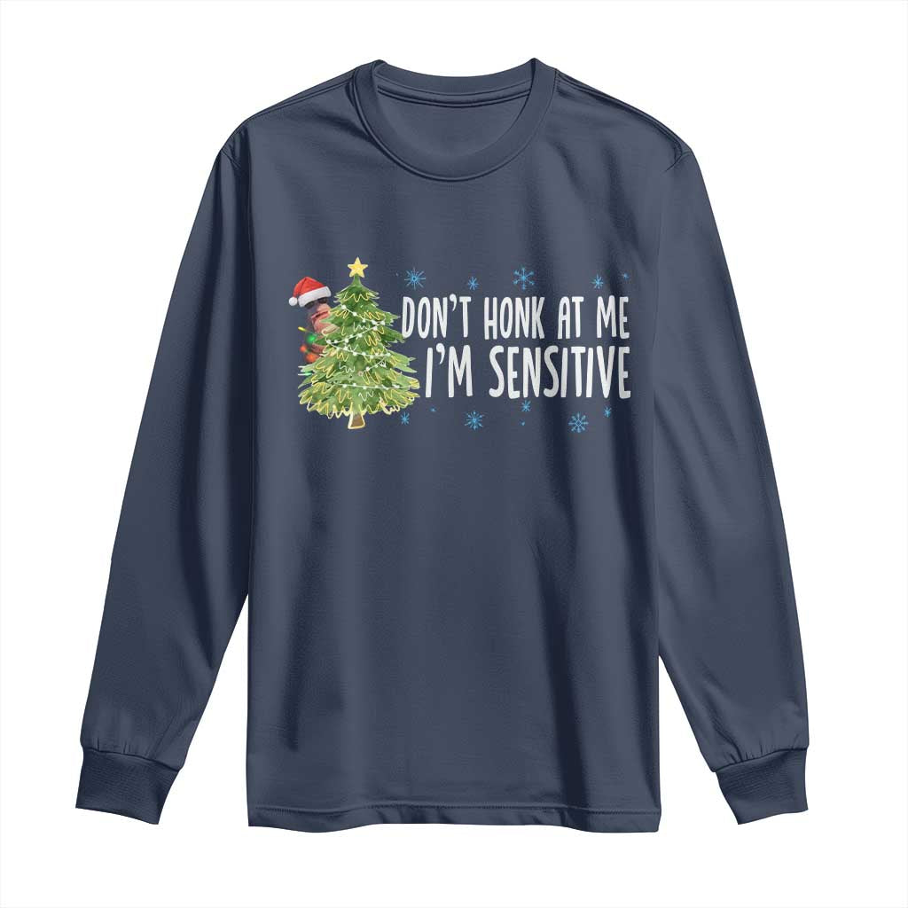 Christmas Marcus The Worm Long Sleeve Shirt Dont Honk At Me Im Sensitive Funny Brainrot Meme - Wonder Print Shop