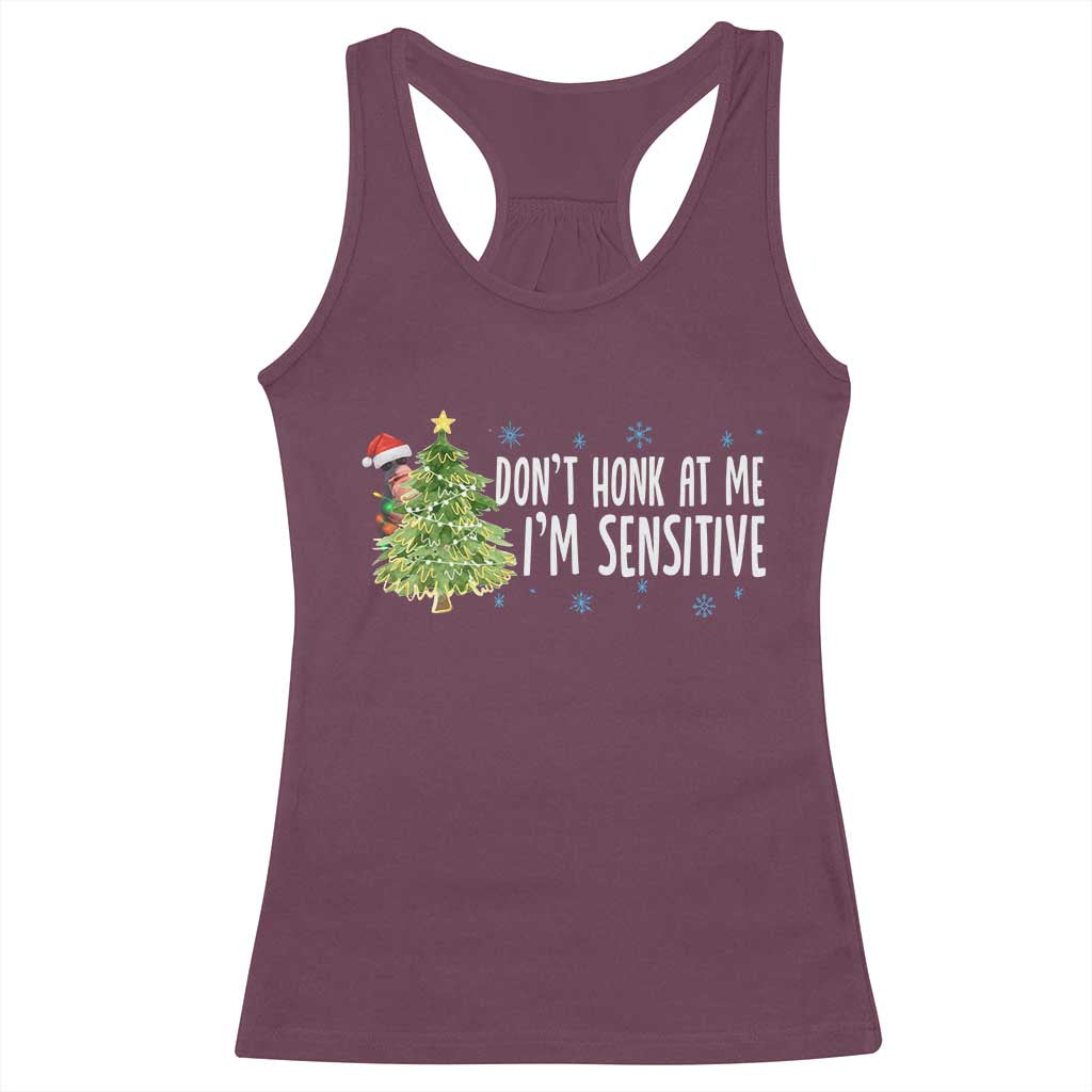 Christmas Marcus The Worm Racerback Tank Top Dont Honk At Me Im Sensitive Funny Brainrot Meme - Wonder Print Shop