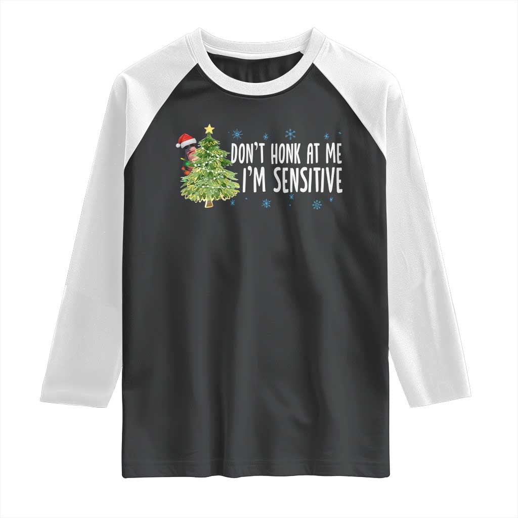 Christmas Marcus The Worm Raglan Shirt Dont Honk At Me Im Sensitive Funny Brainrot Meme - Wonder Print Shop
