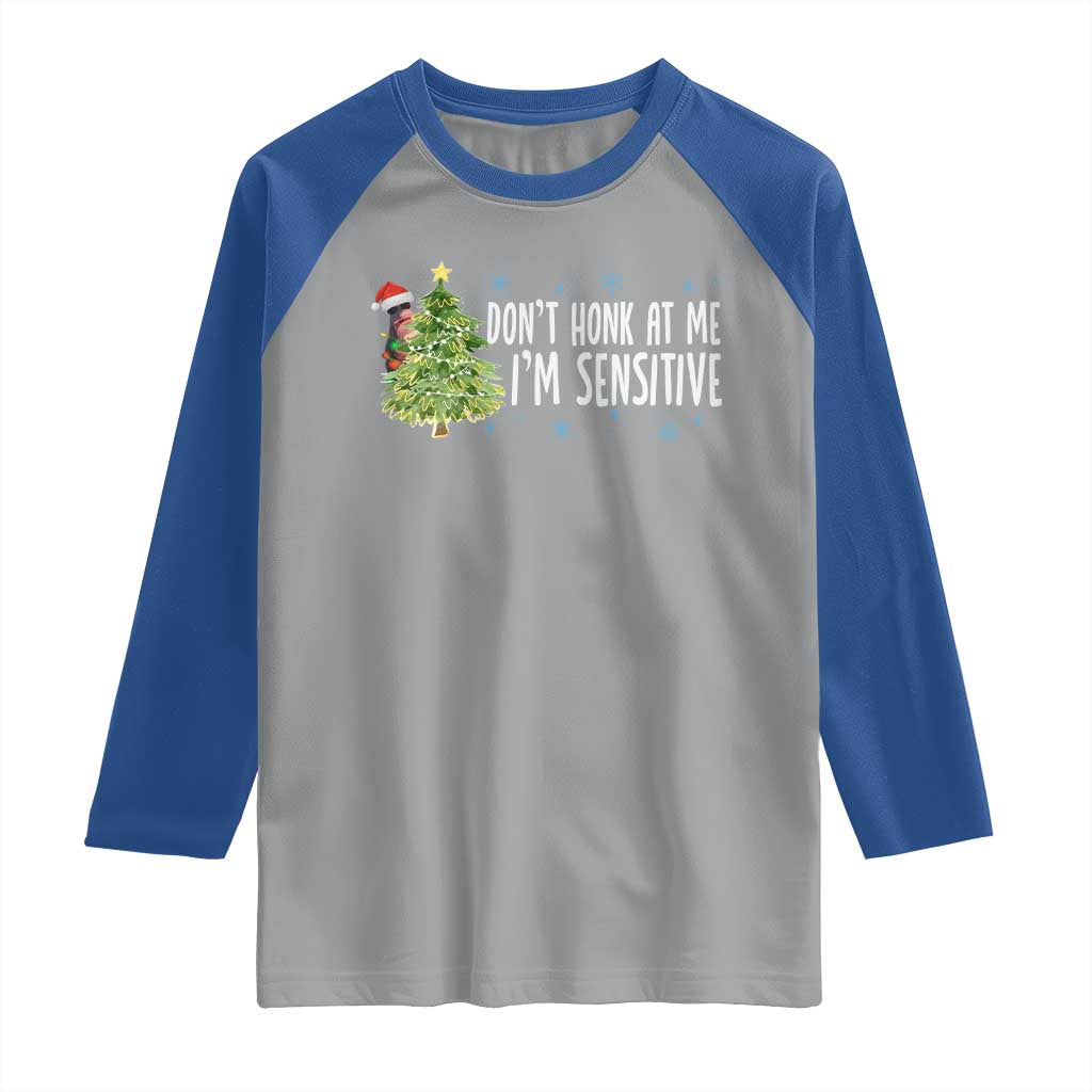 Christmas Marcus The Worm Raglan Shirt Dont Honk At Me Im Sensitive Funny Brainrot Meme - Wonder Print Shop