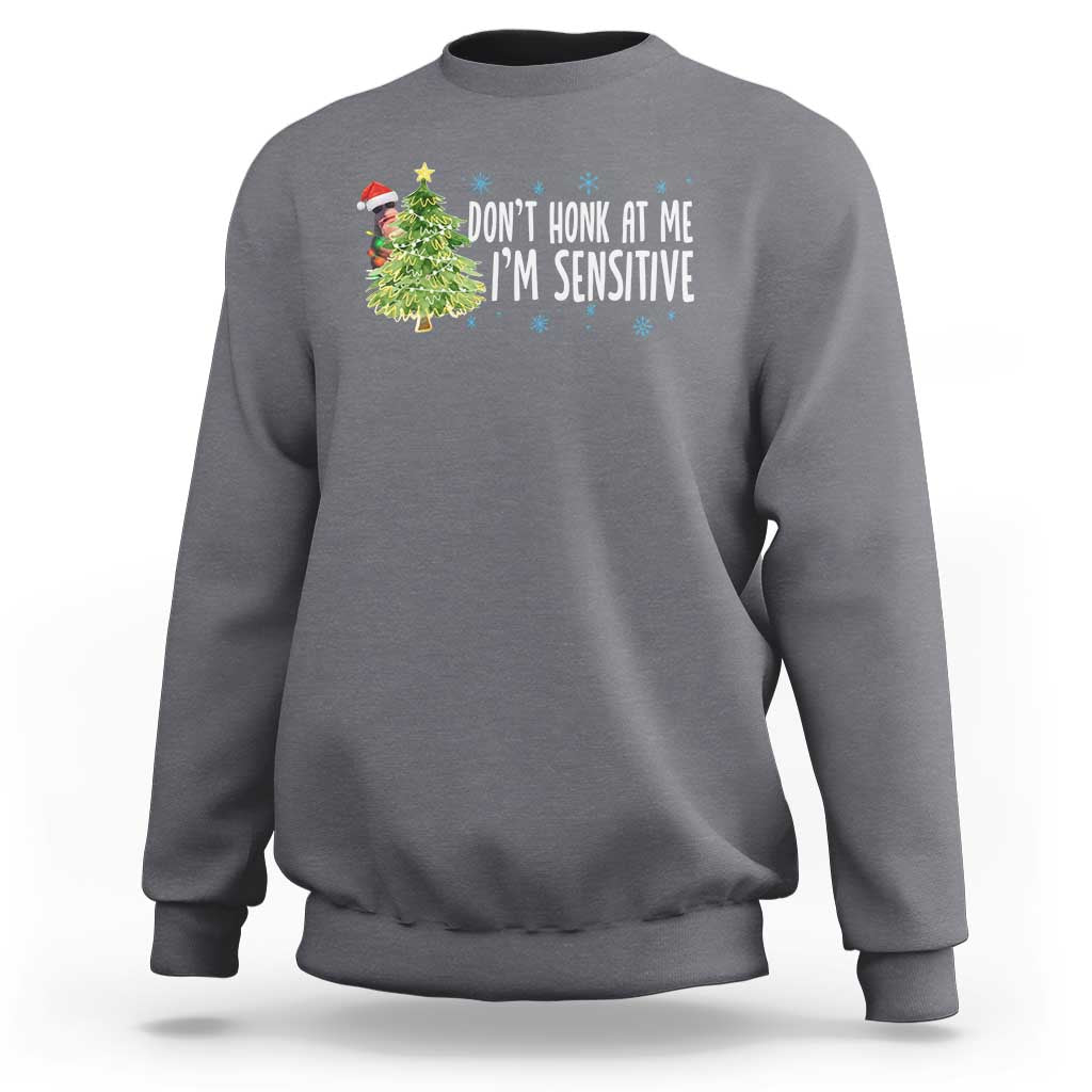 Christmas Marcus The Worm Sweatshirt Dont Honk At Me Im Sensitive Funny Brainrot Meme - Wonder Print Shop