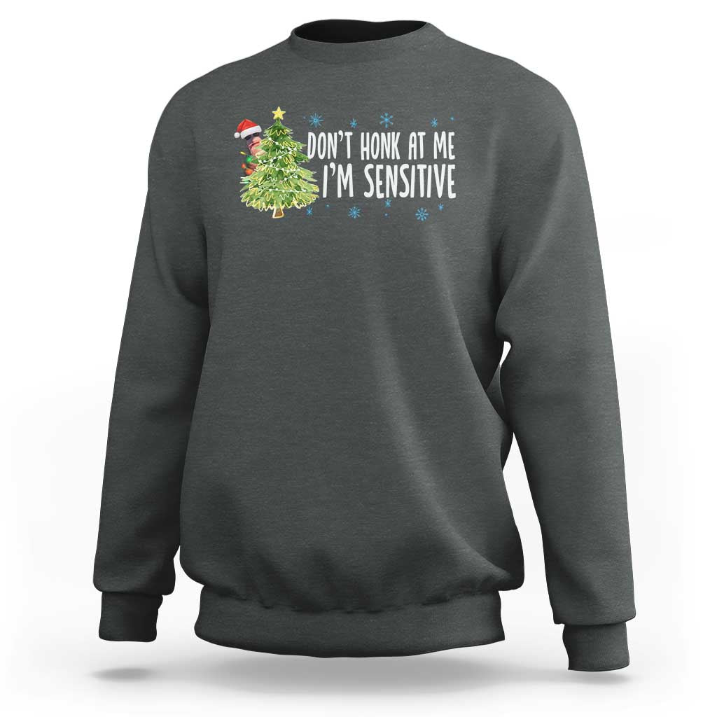 Christmas Marcus The Worm Sweatshirt Dont Honk At Me Im Sensitive Funny Brainrot Meme - Wonder Print Shop