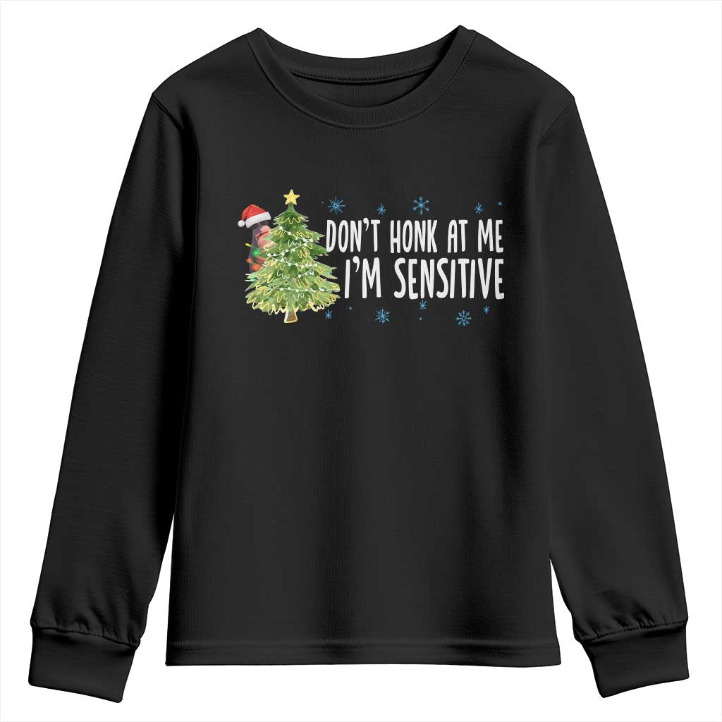 Christmas Marcus The Worm Youth Sweatshirt Dont Honk At Me Im Sensitive Funny Brainrot Meme - Wonder Print Shop