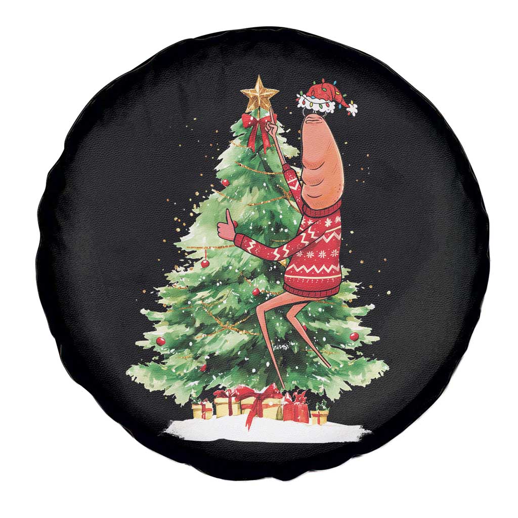 Marcus The Worm Christmas Spare Tire Cover Funny Brain Rot Meme - Wonder Print Shop
