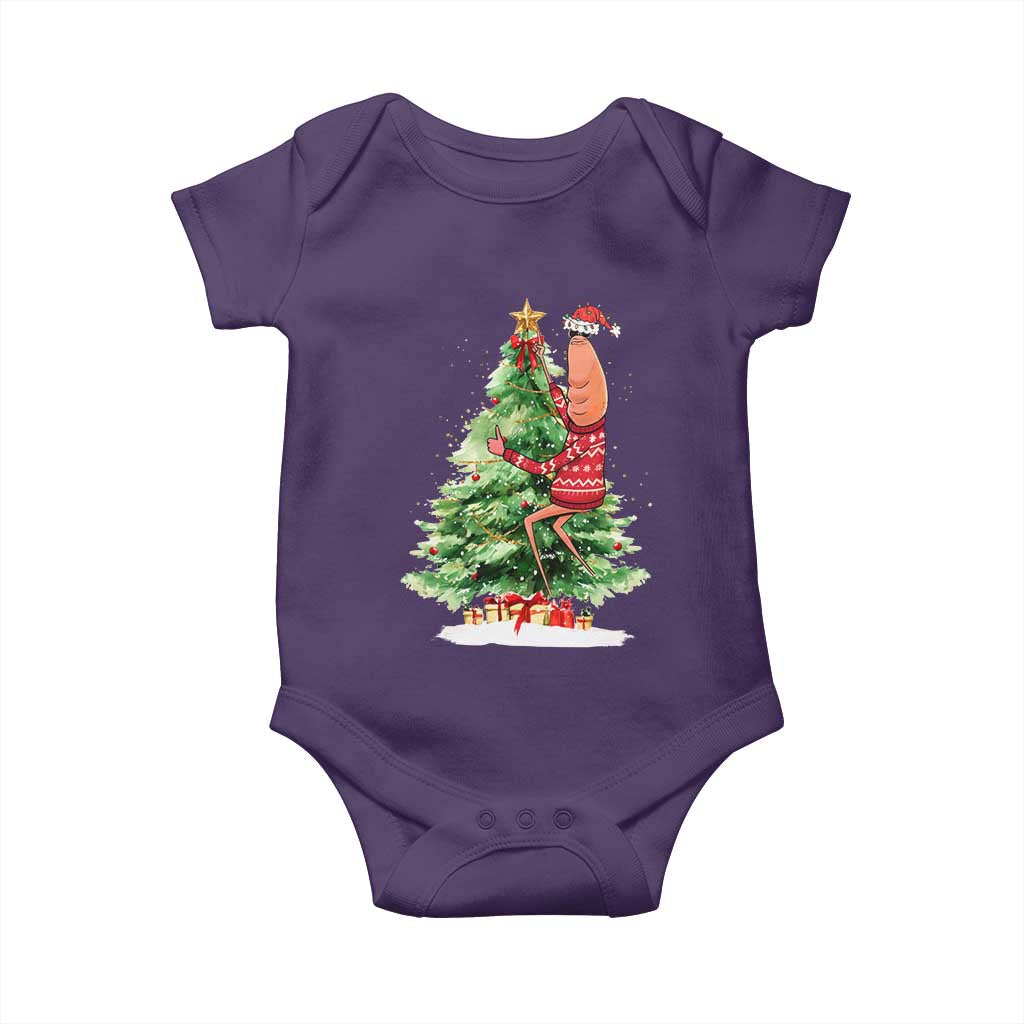 Marcus The Worm Christmas Baby Onesie Funny Brain Rot Meme - Wonder Print Shop