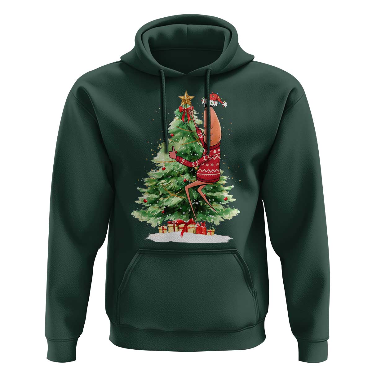 Marcus The Worm Christmas Hoodie Funny Brain Rot Meme - Wonder Print Shop