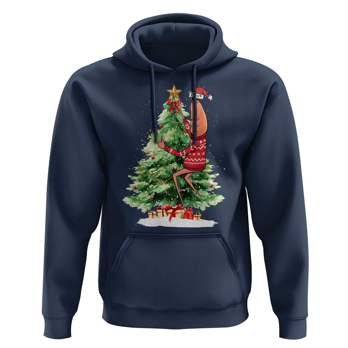 Marcus The Worm Christmas Hoodie Funny Brain Rot Meme - Wonder Print Shop