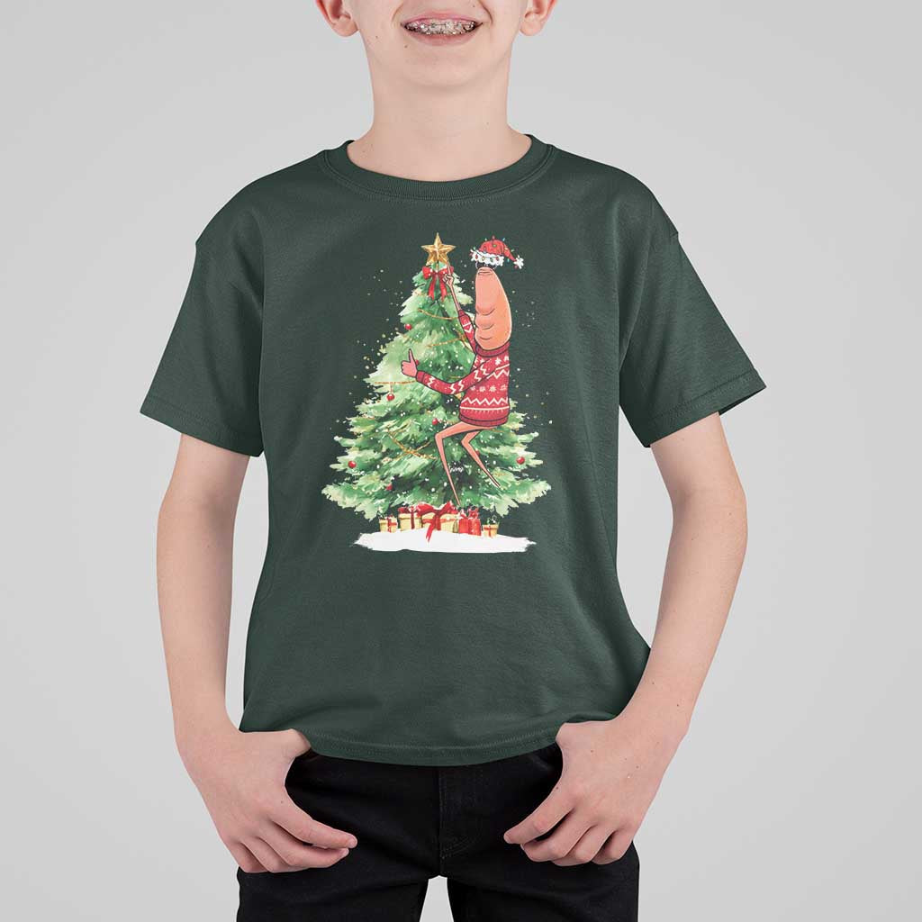 Marcus The Worm Christmas T Shirt For Kid Funny Brain Rot Meme - Wonder Print Shop