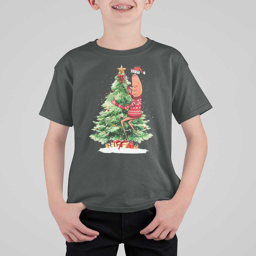Marcus The Worm Christmas T Shirt For Kid Funny Brain Rot Meme - Wonder Print Shop