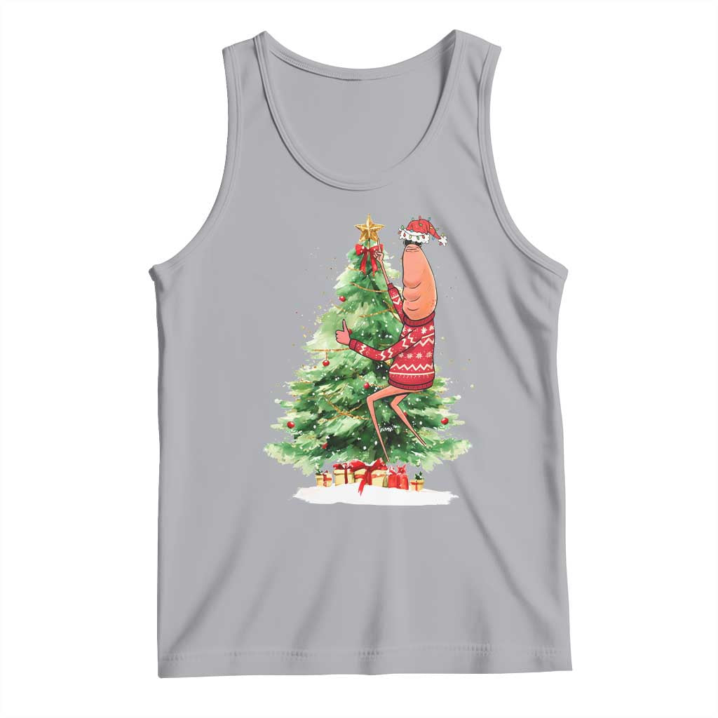 Marcus The Worm Christmas Tank Top Funny Brain Rot Meme - Wonder Print Shop