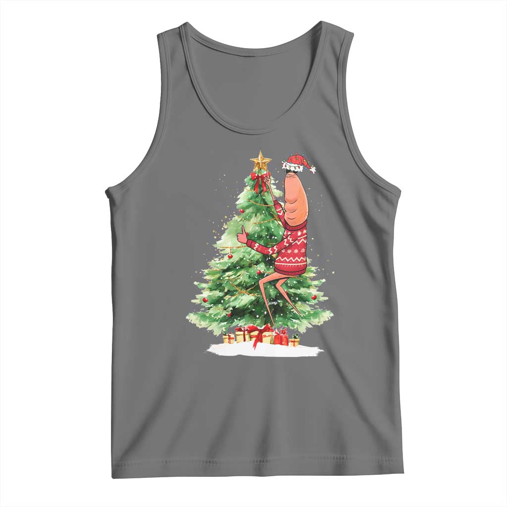 Marcus The Worm Christmas Tank Top Funny Brain Rot Meme - Wonder Print Shop