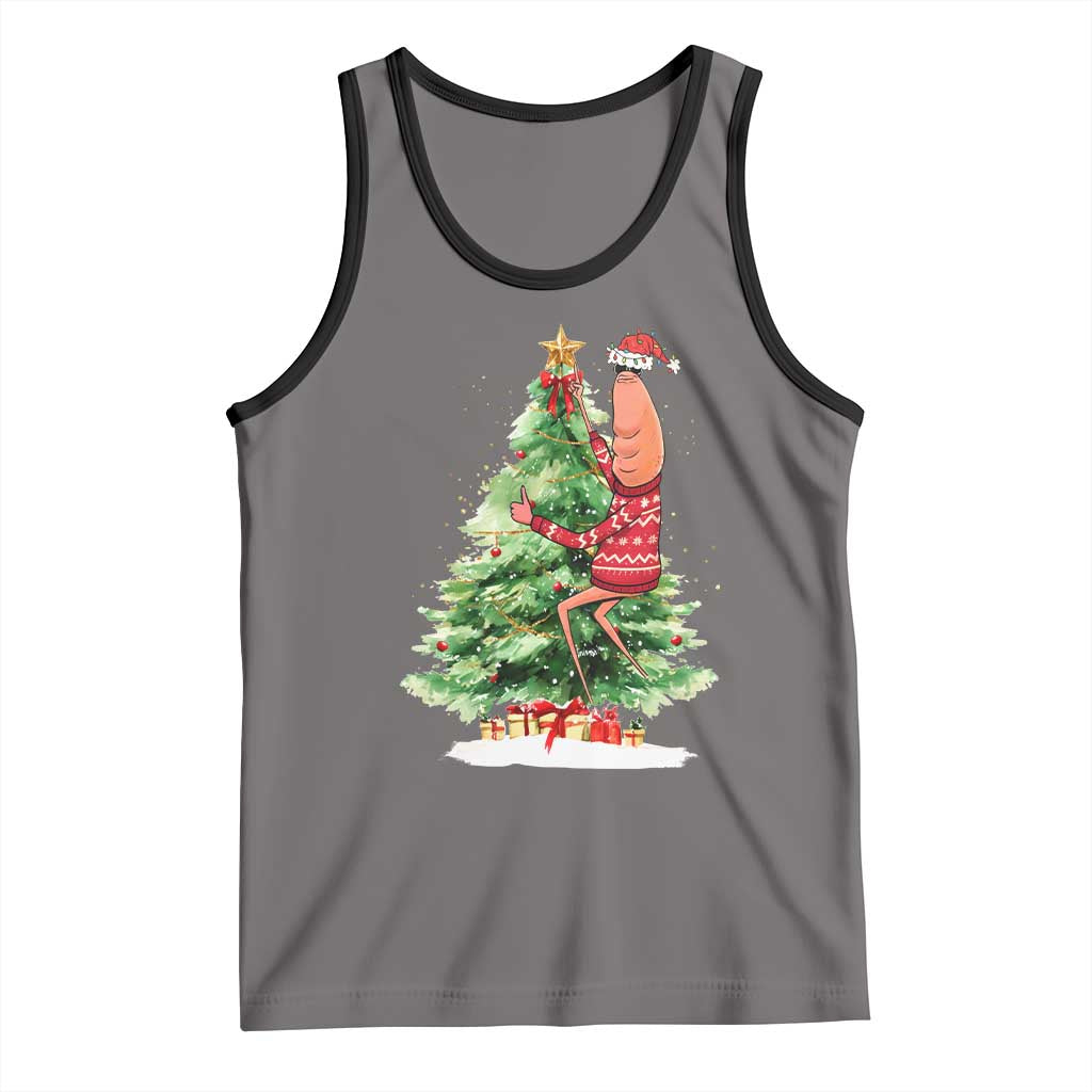Marcus The Worm Christmas Tank Top Funny Brain Rot Meme - Wonder Print Shop