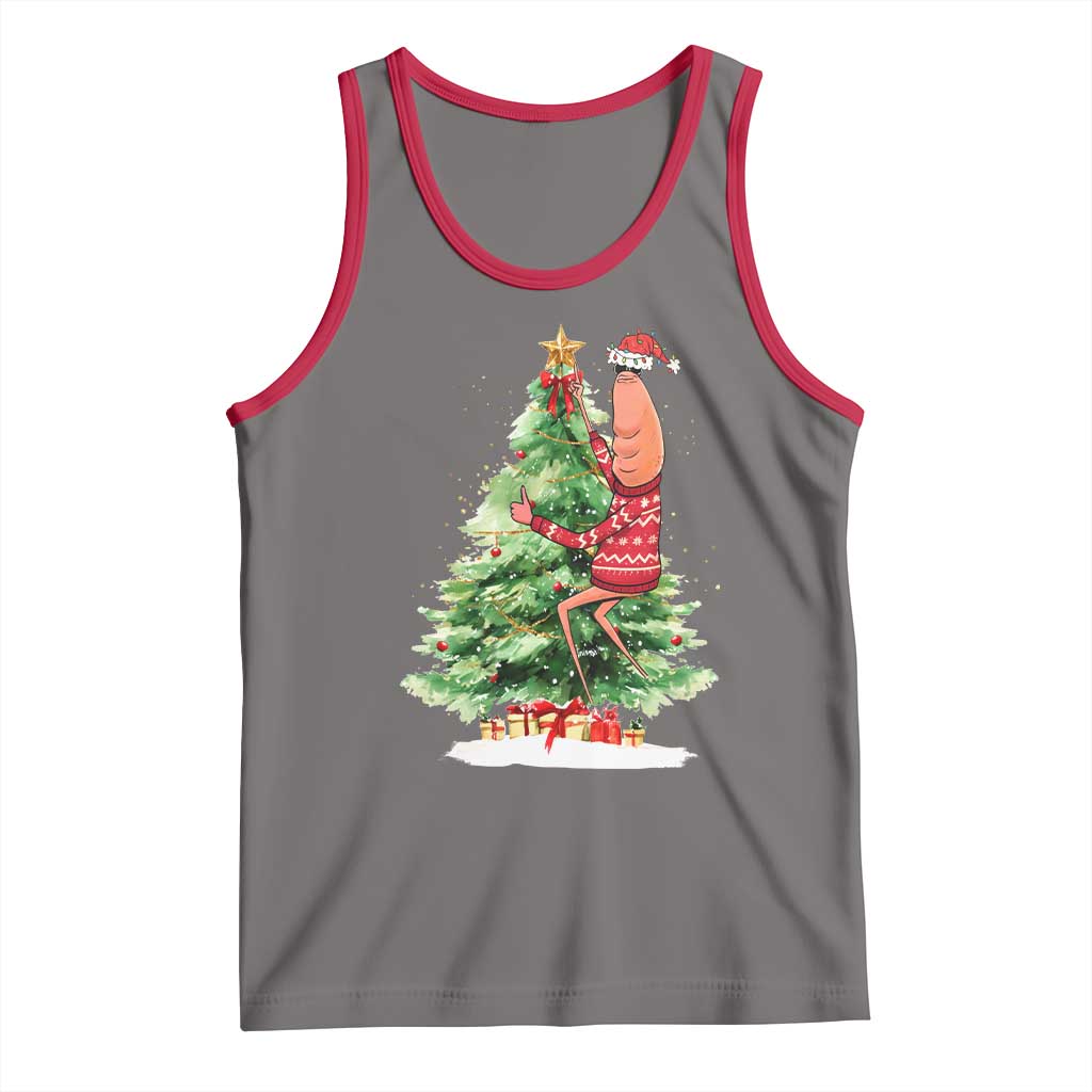Marcus The Worm Christmas Tank Top Funny Brain Rot Meme - Wonder Print Shop