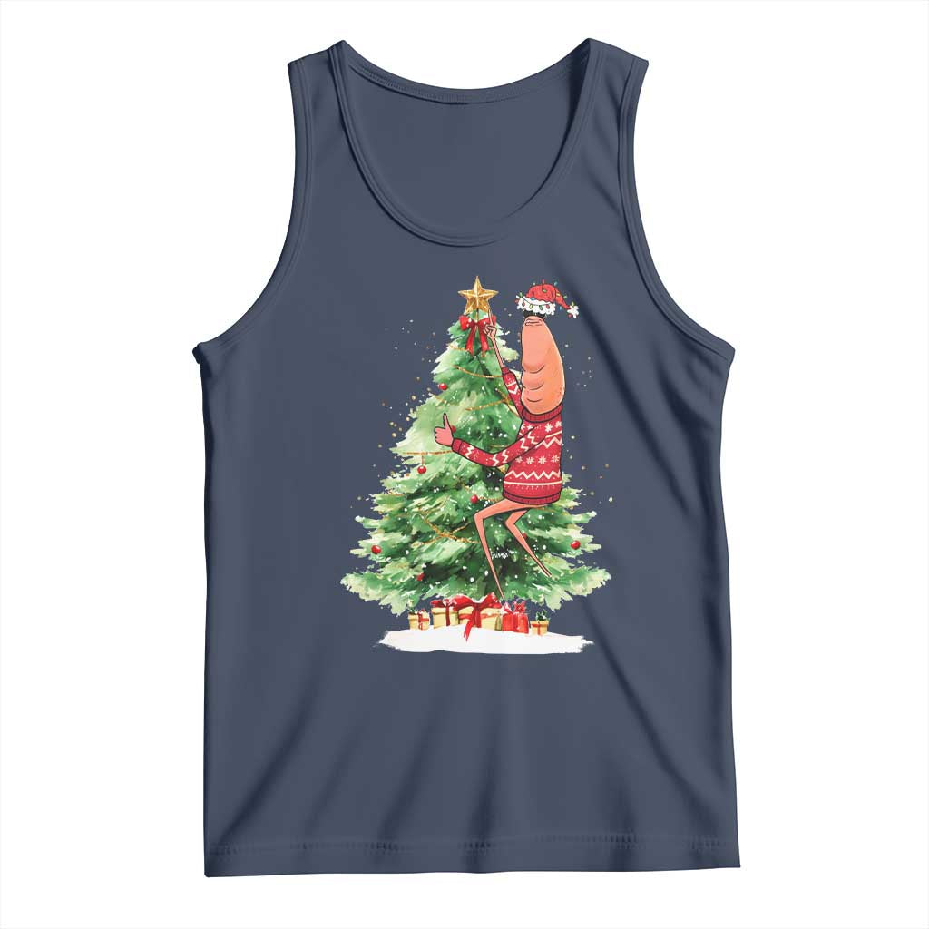 Marcus The Worm Christmas Tank Top Funny Brain Rot Meme - Wonder Print Shop