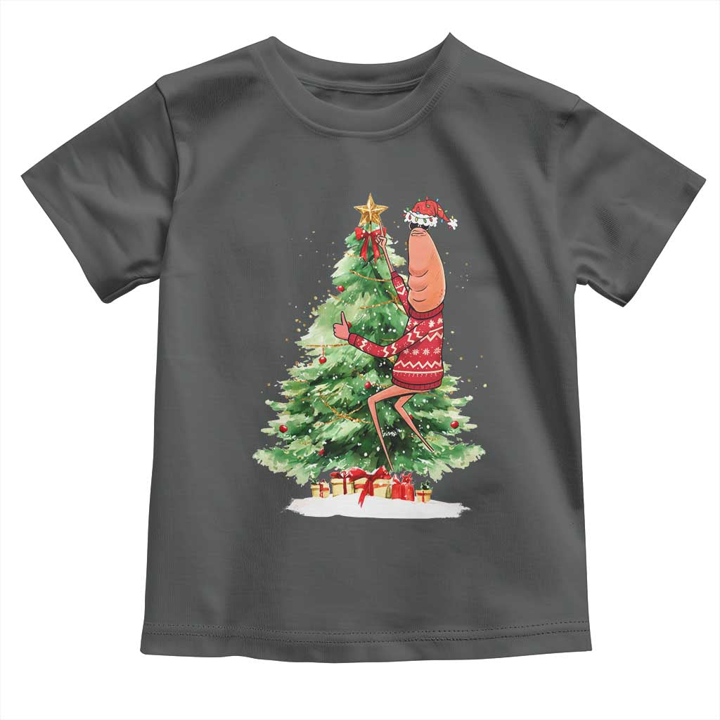 Marcus The Worm Christmas Toddler T Shirt Funny Brain Rot Meme - Wonder Print Shop