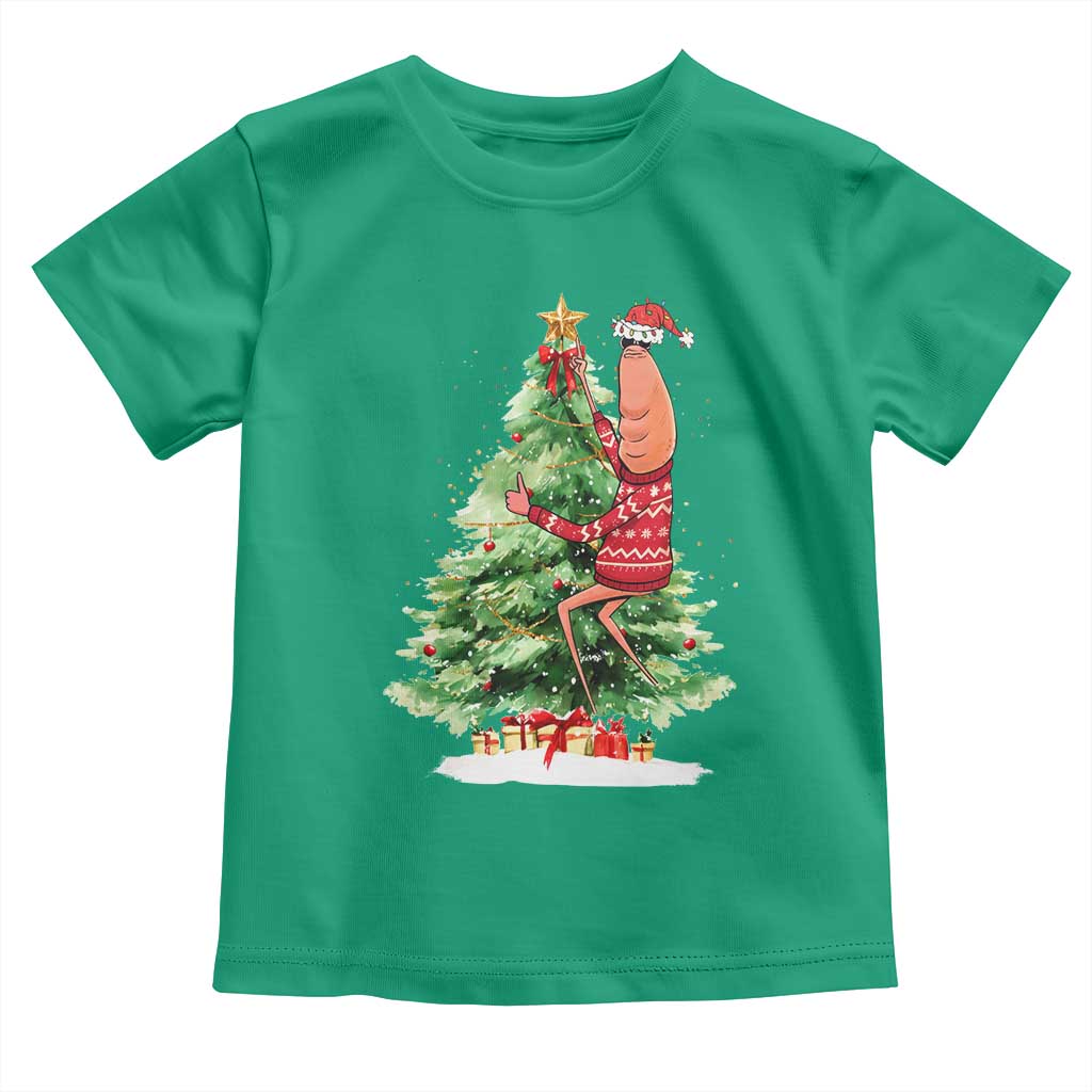 Marcus The Worm Christmas Toddler T Shirt Funny Brain Rot Meme - Wonder Print Shop