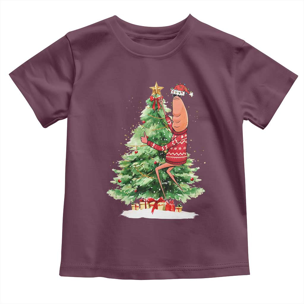 Marcus The Worm Christmas Toddler T Shirt Funny Brain Rot Meme - Wonder Print Shop