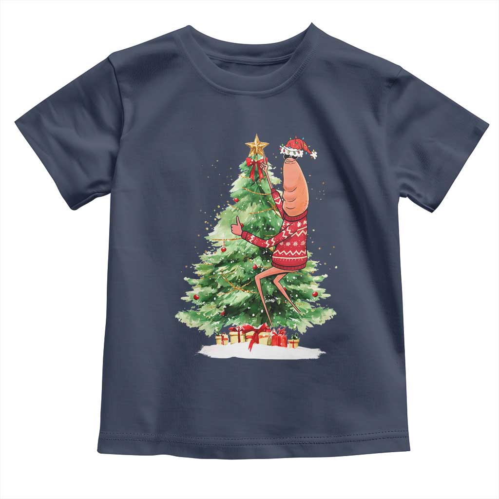 Marcus The Worm Christmas Toddler T Shirt Funny Brain Rot Meme - Wonder Print Shop