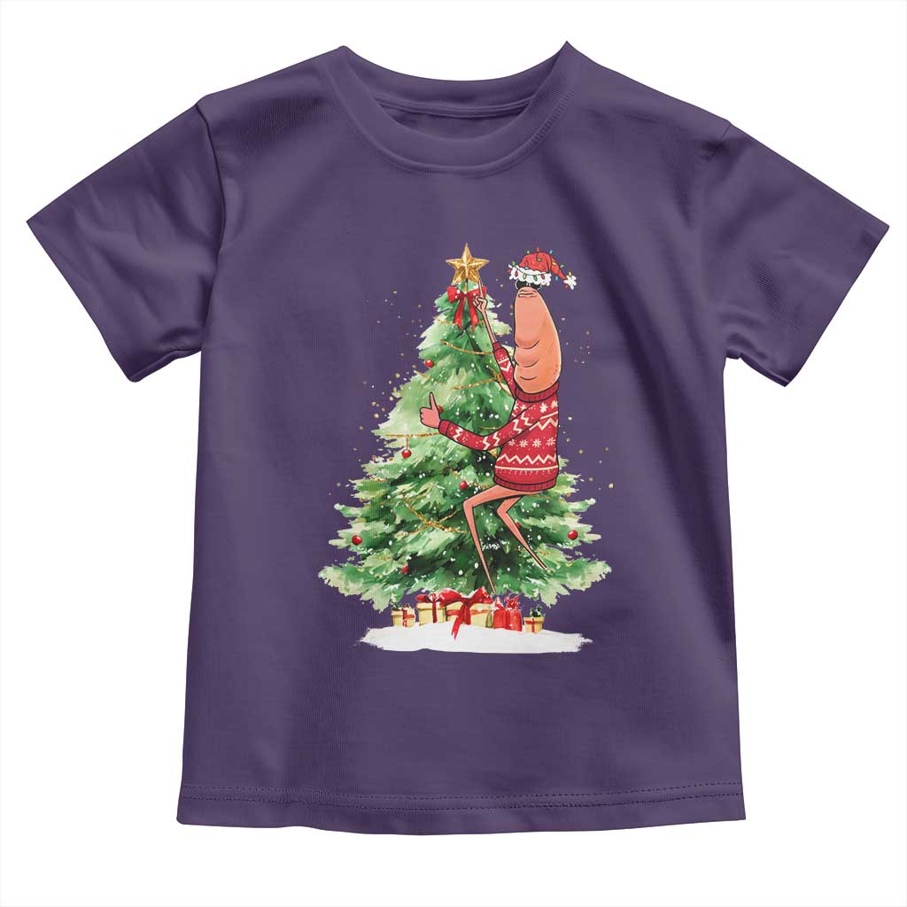 Marcus The Worm Christmas Toddler T Shirt Funny Brain Rot Meme - Wonder Print Shop