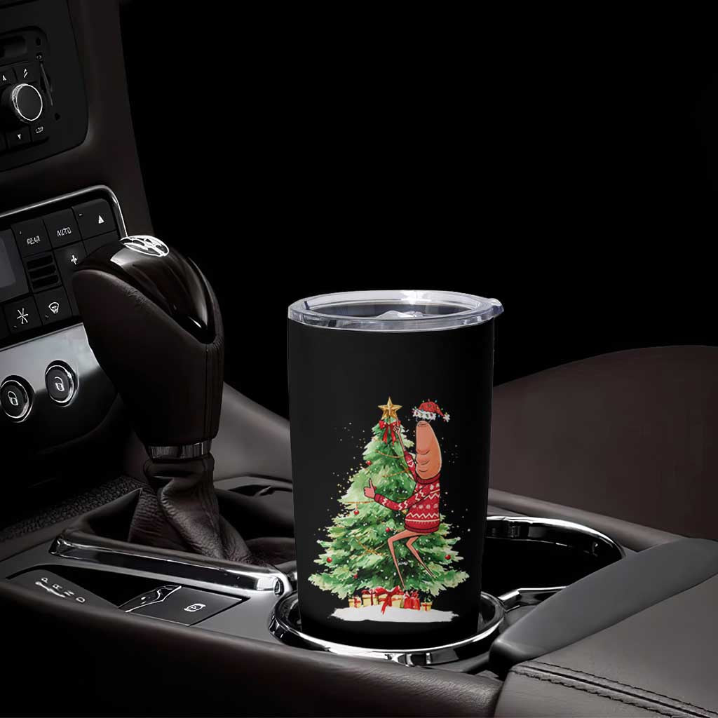 Marcus The Worm Christmas Tumbler Cup Funny Brain Rot Meme - Wonder Print Shop