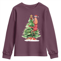 Marcus The Worm Christmas Youth Sweatshirt Funny Brain Rot Meme - Wonder Print Shop