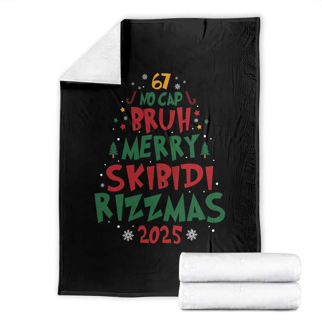 Funny Six Seven 67 Meme Christmas Tree Throw Blanket Funny 6 7 Bruh Gen Alpha Slang Viral Meme - Wonder Print Shop