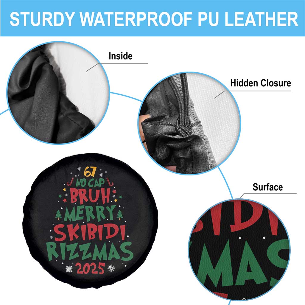 Funny Six Seven 67 Meme Christmas Tree Spare Tire Cover Funny 6 7 Bruh Gen Alpha Slang Viral Meme - Wonder Print Shop