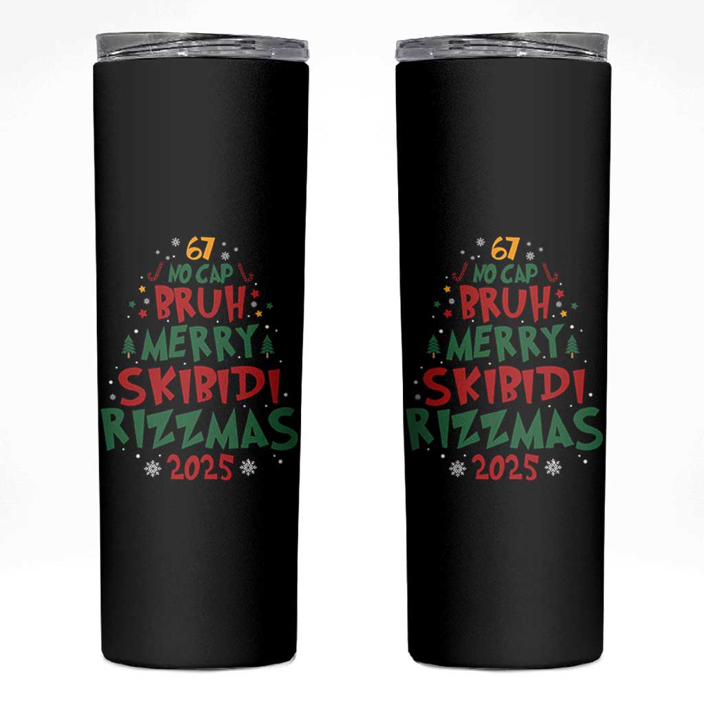 Funny Six Seven 67 Meme Christmas Tree Skinny Tumbler Funny 6 7 Bruh Gen Alpha Slang Viral Meme - Wonder Print Shop
