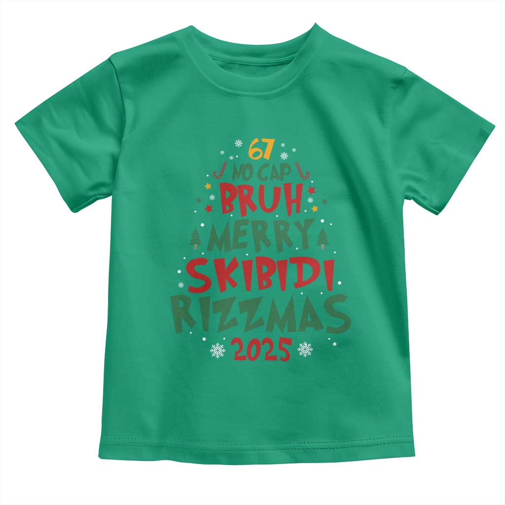 Funny Six Seven 67 Meme Christmas Tree Toddler T Shirt Funny 6 7 Bruh Gen Alpha Slang Viral Meme - Wonder Print Shop