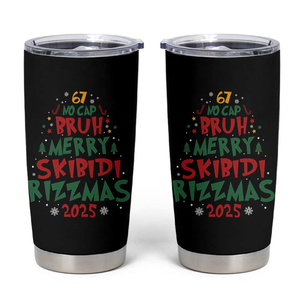 Funny Six Seven 67 Meme Christmas Tree Tumbler Cup Funny 6 7 Bruh Gen Alpha Slang Viral Meme - Wonder Print Shop