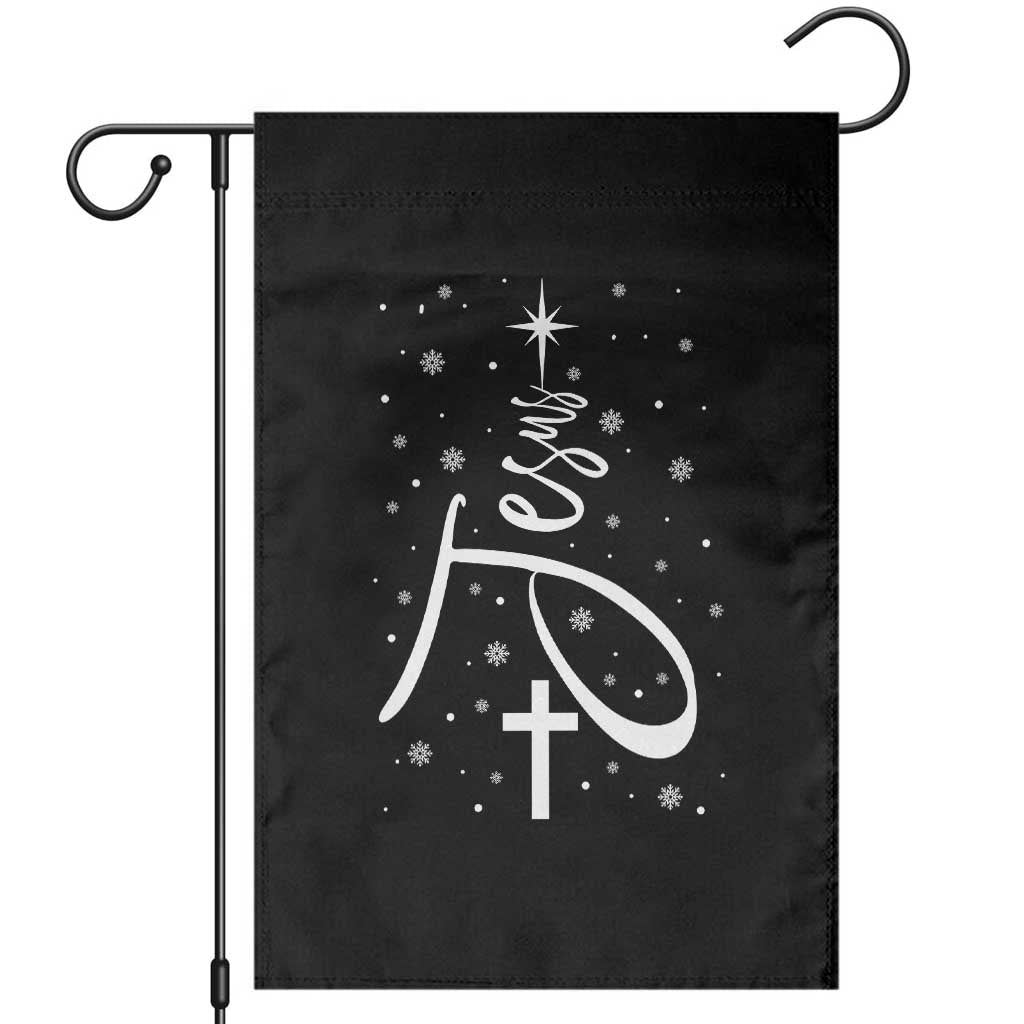 Jesus Christmas Tree Garden Flag Christian Faith - Wonder Print Shop