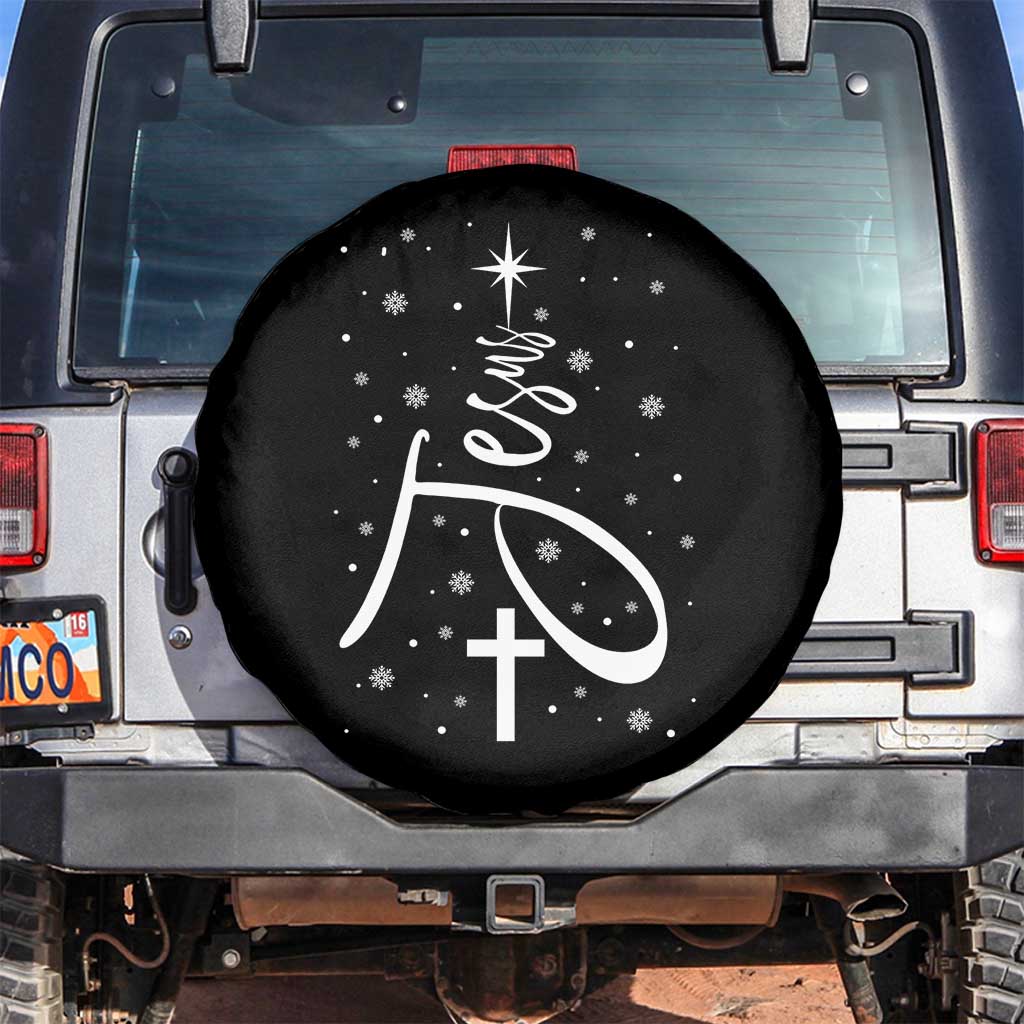 Jesus Christmas Tree Spare Tire Cover Christian Faith - Wonder Print Shop