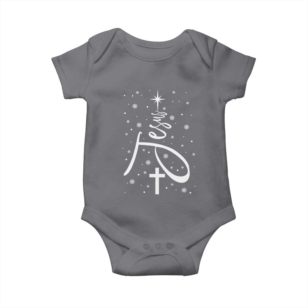 Jesus Christmas Tree Baby Onesie Christian Faith - Wonder Print Shop