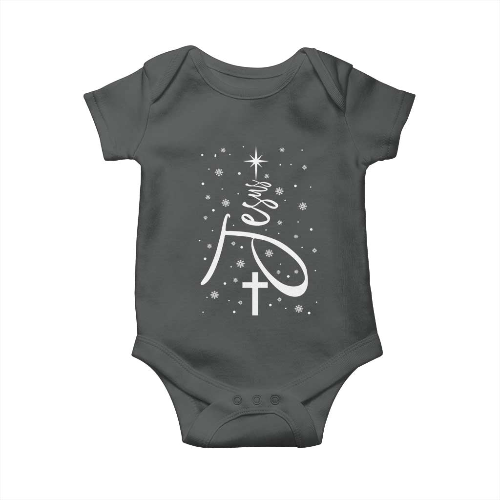 Jesus Christmas Tree Baby Onesie Christian Faith - Wonder Print Shop
