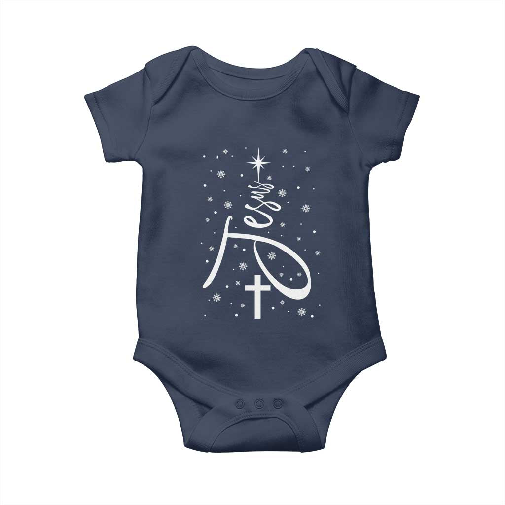 Jesus Christmas Tree Baby Onesie Christian Faith - Wonder Print Shop