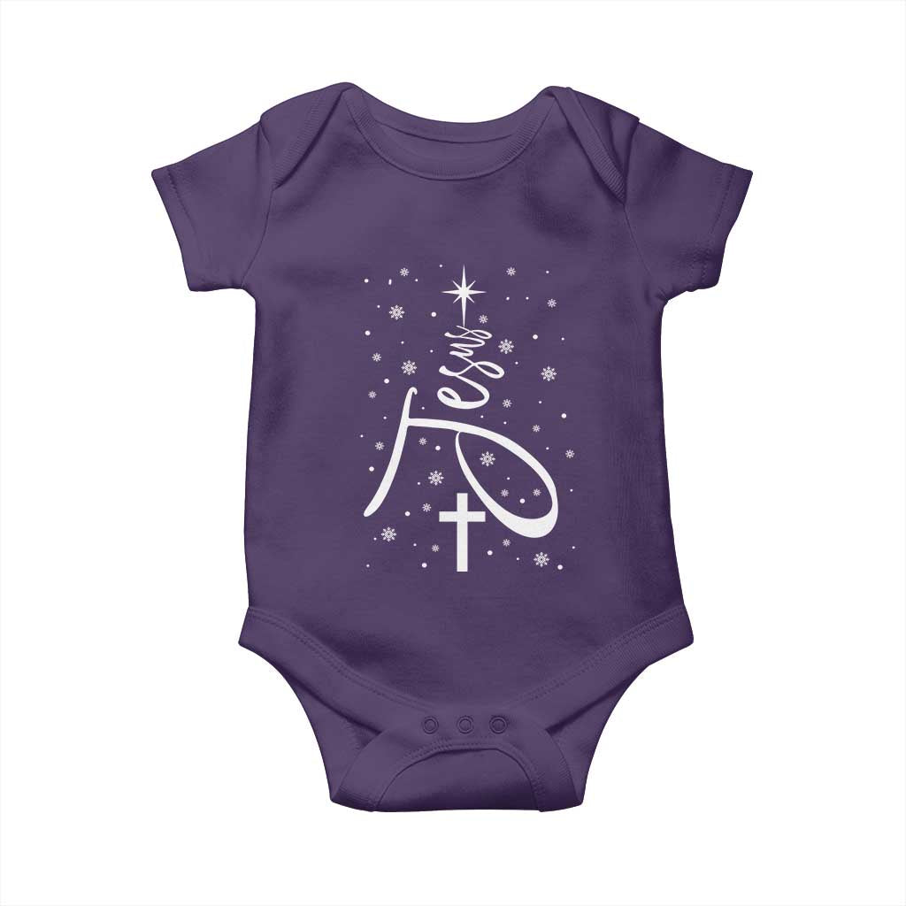 Jesus Christmas Tree Baby Onesie Christian Faith - Wonder Print Shop