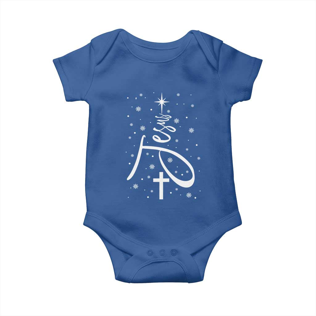Jesus Christmas Tree Baby Onesie Christian Faith - Wonder Print Shop