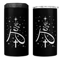 Jesus Christmas Tree 4 in 1 Can Cooler Tumbler Christian Faith - Wonder Print Shop