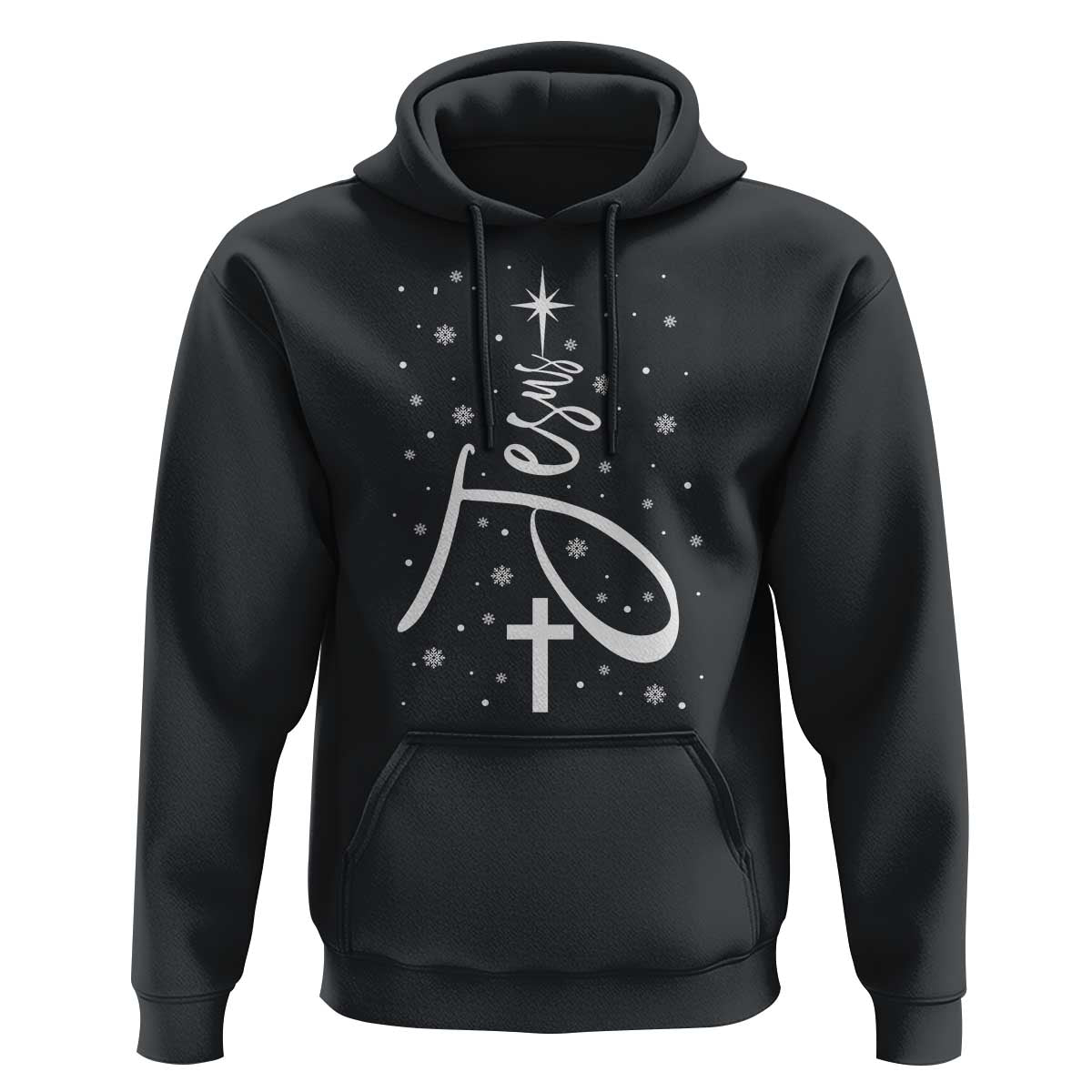 Jesus Christmas Tree Hoodie Christian Faith - Wonder Print Shop