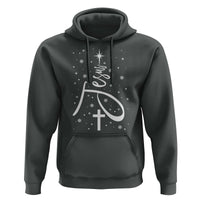 Jesus Christmas Tree Hoodie Christian Faith - Wonder Print Shop