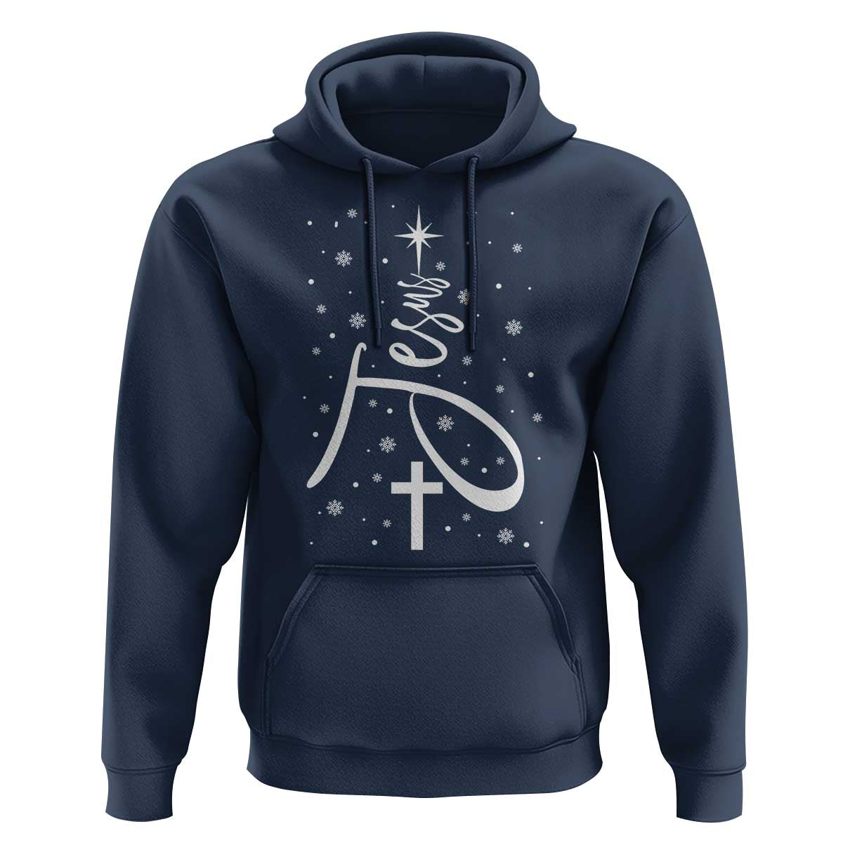 Jesus Christmas Tree Hoodie Christian Faith - Wonder Print Shop