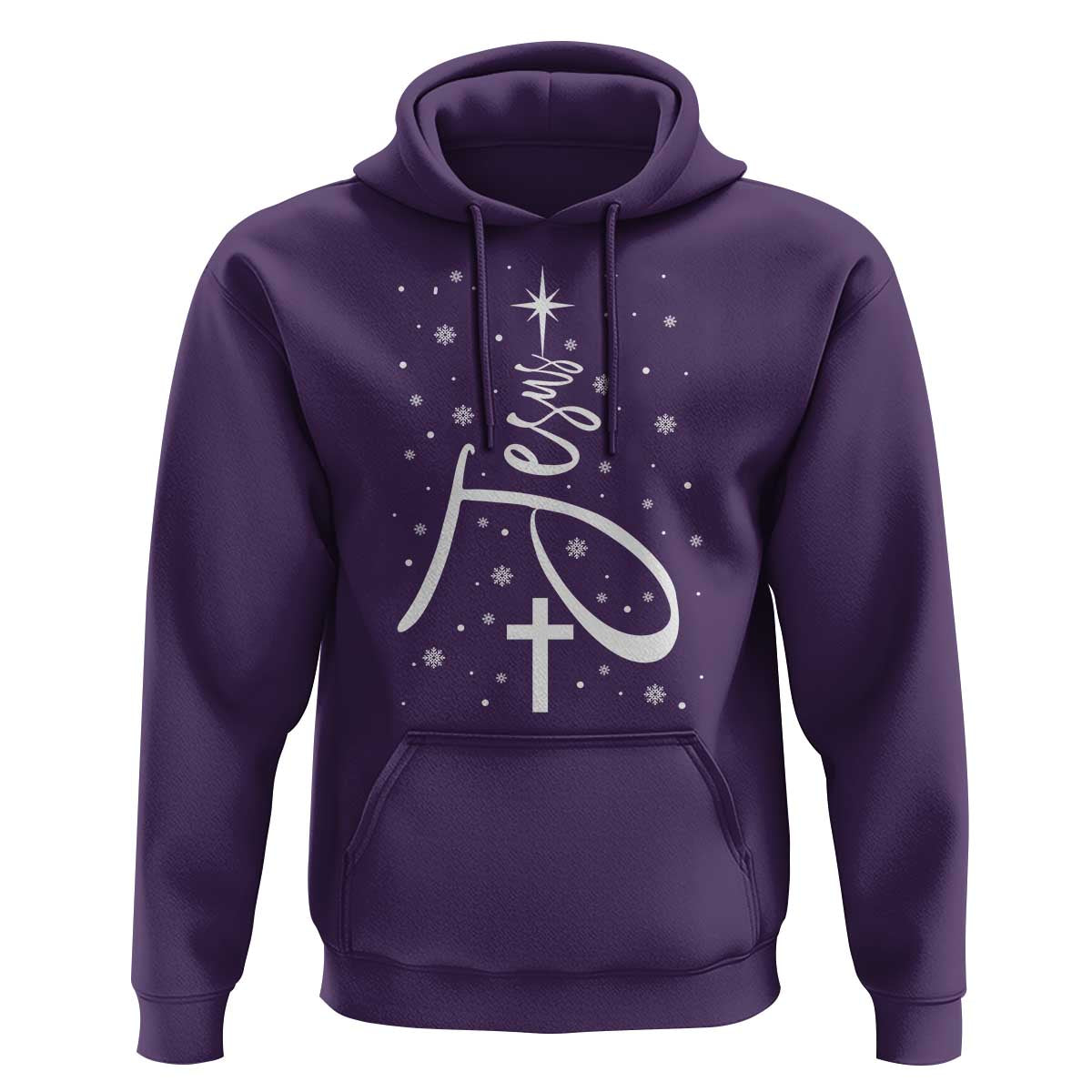 Jesus Christmas Tree Hoodie Christian Faith - Wonder Print Shop