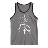 Jesus Christmas Tree Tank Top Christian Faith - Wonder Print Shop