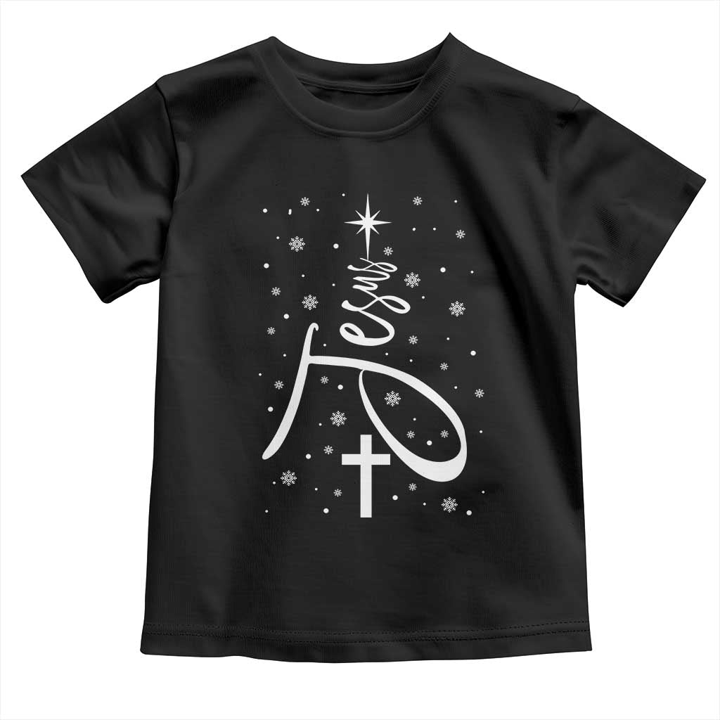 Jesus Christmas Tree Toddler T Shirt Christian Faith - Wonder Print Shop