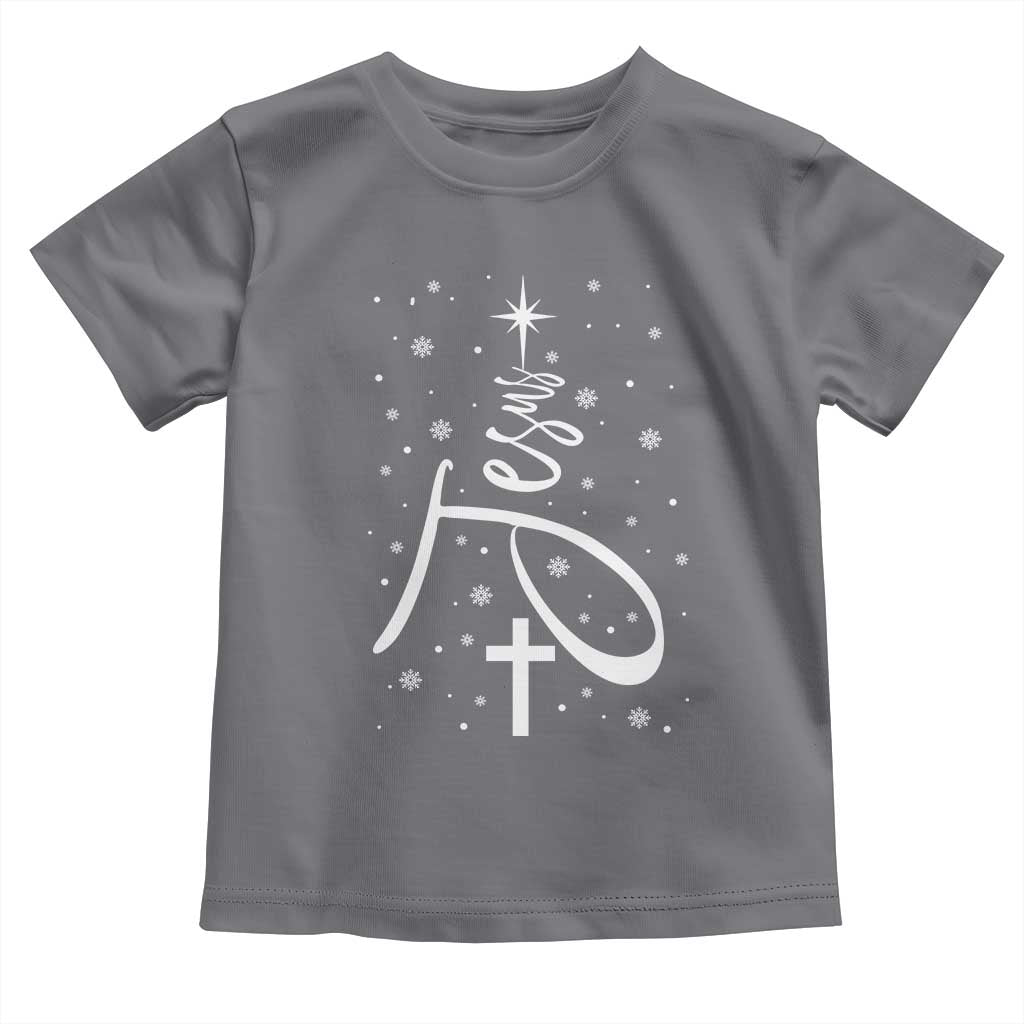 Jesus Christmas Tree Toddler T Shirt Christian Faith - Wonder Print Shop